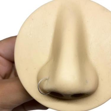 Imagem de Piercing Argola Lisa Prata De Lei 925 Legítima Nariz Aba - RaraSteel P