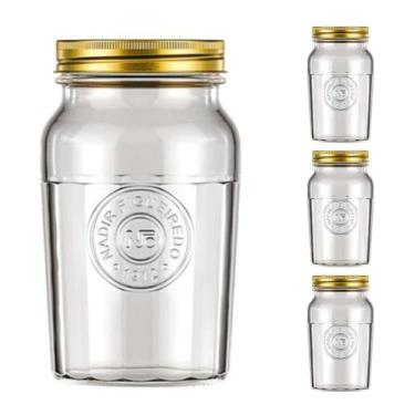 Imagem de Pote Vidro 1,5L Americado Cereal Retro Vintage Bolacha 3Un - NADIR FIG