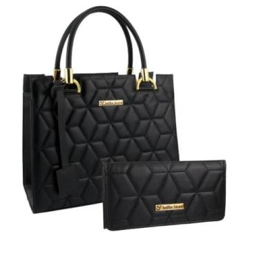 Imagem de Bolsa Feminina Transversal Tote Moda Casual + Carteira Kit - Selfie St