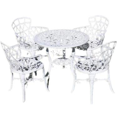 Imagem de Conjunto Viena Infantil Mesa Com 4 Cadeiras Pequenas Aluminio Fundido 