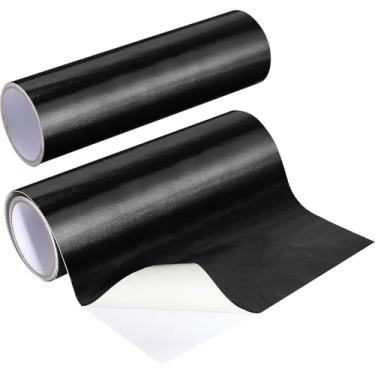 Imagem de Hicarer Adesivo de barreira térmica de proteção térmica, fibra de vidro aluminizada, material resistente ao calor fita para uso automático, casa, churrasco (preto, 30,5 x 601 cm)