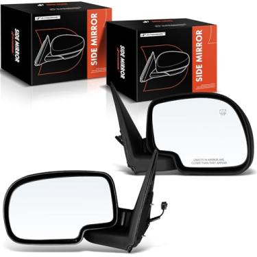 Imagem de A-Premium Par (2) espelhos retrovisores elétricos do lado do motorista e do passageiro - compatível com Chevrolet Avalanche 1500 2500 2002 - Espelho retrovisor externo externo dobrável manual aquecido
