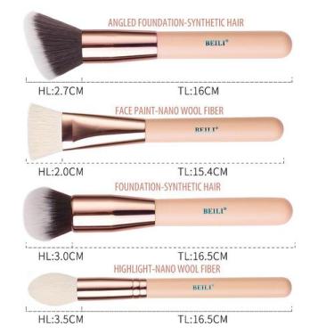 Imagem de Kit Pincéis De Maquiagem Profissional, 15 PÇS Base, Corretivo, Sombra 