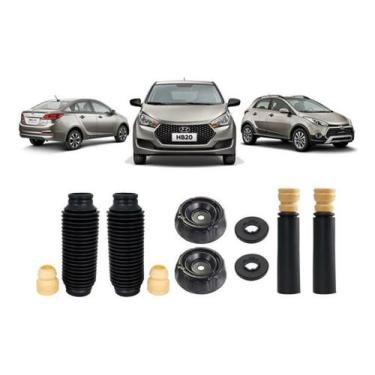 Imagem de Kit 4 Coxim Dianteiro Batente Traseiro Hb20 2017 2018 2019 - Qualykits