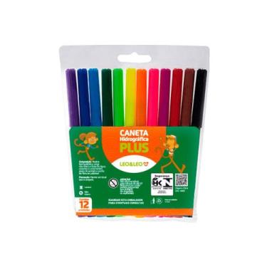 Imagem de Caneta Hidrográfica Plus 12 Cores Hidrocor Leo & Leo - LEO&LEO