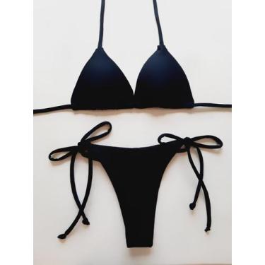 Imagem de Conjunto de biquíni cortininha com bojo Biquíni fio dental - DE UMA MA