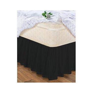 Imagem de Saia cama box Casal - 138 x 188 x 30 cm - 100% Poliéster - Hazime Enxo