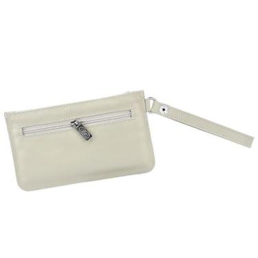 Imagem de Bolsa de Mão ZINIA em Couro Galvani, Bone