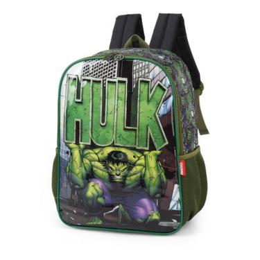 Imagem de Mochila Escolar Hulk - Luxcel, Preta, 41x30x14cm
