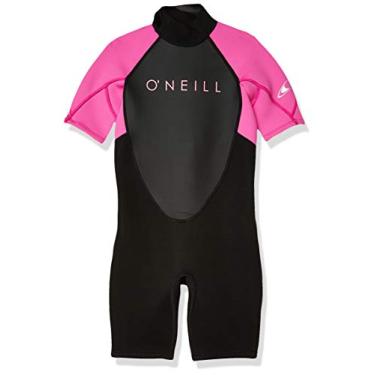 Imagem de O'NEILL Roupas de mergulho unissex para crianças e jovens, 2 mm, zíper traseiro, P/P, preto/baga, tamanho 42