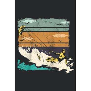 Imagem de Kite Surfing Kiteboard For Surf Kitesurfer Kiteboarding Raglan Baseball Saying: Lined Journal Notebook To Do Schedule, Medium 6x9 Inches, 100 Pages, Printed Cover