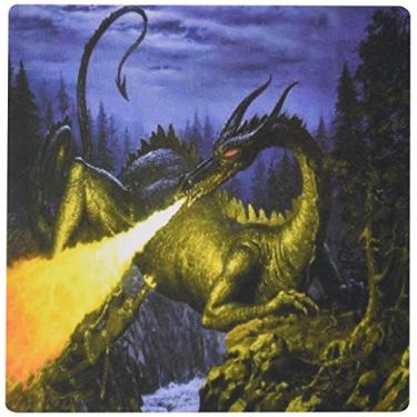 Imagem de 3dRose Mouse pad LLC 20 x 20 x 0,63 cm, dragão respiratório de fogo (mp_100739_1)