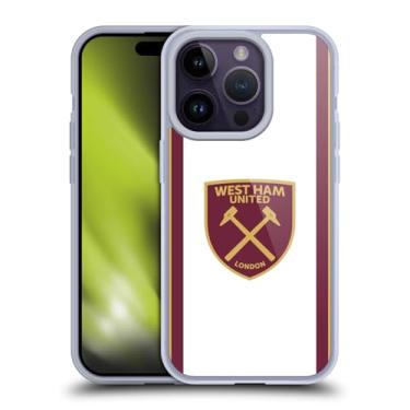 Imagem de Head Case Designs Capa de gel macio oficialmente licenciada pelo West Ham United FC Third 2024/25 Crest Kit compatível com Apple iPhone 14 Pro