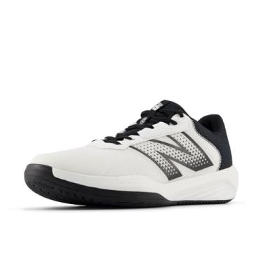 Imagem de New Balance Tênis masculino 696 V6, Branco/preto, 10.5 Wide