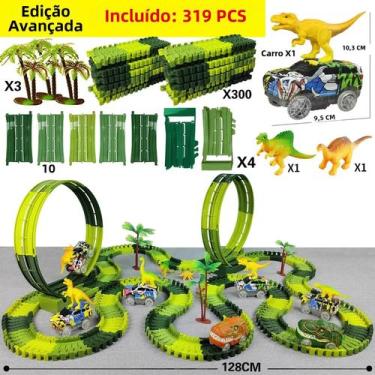 Imagem de Conjunto de Brinquedos de Trem e Dinossauro com Trilhos Flexíveis, 319