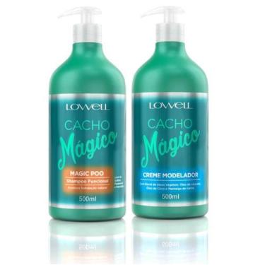 Imagem de Shampoo Funcional 500ml + Creme Modelador 500ml Cacho Mágico - Lowell
