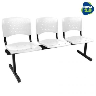 Imagem de Longarina 3 lugares WP Plus De Plástico Polipropileno LG flex Reforçad