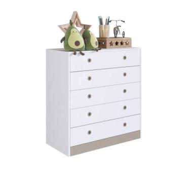 Imagem de Comoda 5 Gavetas Amore Branco - Art in Móveis
