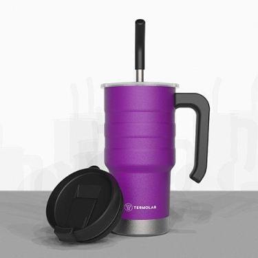 Imagem de Copo Térmico com Canudo Moove Roxo 590mL Termolar, Único