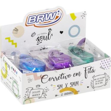 Imagem de Corretivo em Fita Soul 5MM X 5M BRW 4 Cores Sortidas Display com 12