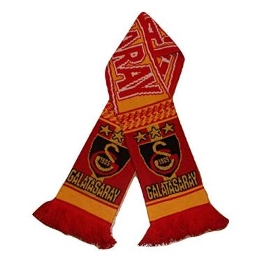 Imagem de Cachecol Galatasaray | Cachecol de fã de futebol | Malha acrílica premium vermelha e dourada, Vermelho e dourado, Large
