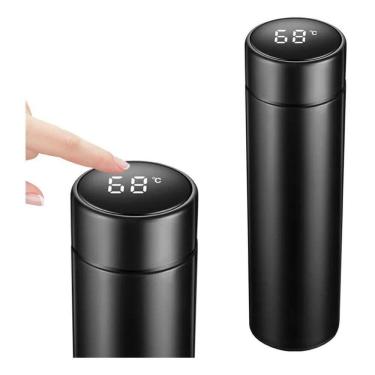 Imagem de Garrafa Térmica Em Aço Inox Com Termômetro Digital 500 Ml