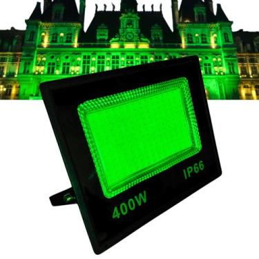Imagem de Refletor Holofote Led 400w Luz Verde Decoração Jardim - AAA TOP