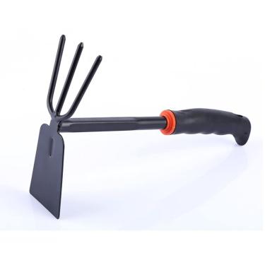 Imagem de Bdwievn Enxada de mão de jardim, enxada 2 em 1 resistente para plantação, transplante de capina, afrouxamento e movimentação