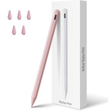 Imagem de Caneta Stylus para iPad de 9ª e 10ª geração, caneta stylus de carregamento rápido com rejeição da palma, compatível com iPad 10/9/8/7/6 gerações 2018-2024, iPad Pro 33.0 cm M4/32.8 cm/27.9 cm, iPad