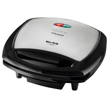 Imagem de Grill Mondial Max Grill Inox Premium G-07 1.200 Watts Antiaderente 127v ~ 60hz - Preto-prata