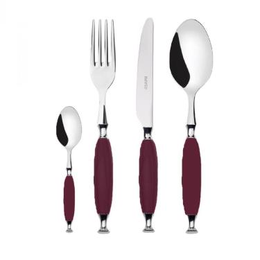 Imagem de Kit Garfo Faca Colher De Sopa E Café 8 Pçs Country Bugatti