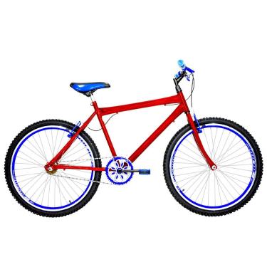 Imagem de Bicicleta Masculina Aro 26 Mtb Aero Cor Vermelha E Azul