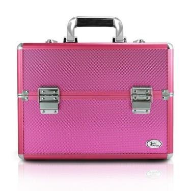 Imagem de Maleta Profissional De Maquiagem Pink Tamanho Grande Jacki Design