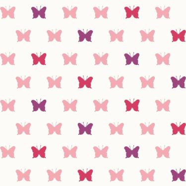 Imagem de Papel De Parede Fofura Baby Borboletas Rosa Ff4056