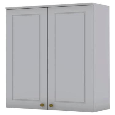 Imagem de Armario Aereo 2 Portas Mdf 80 Cm Americana C356 Cinza Henn