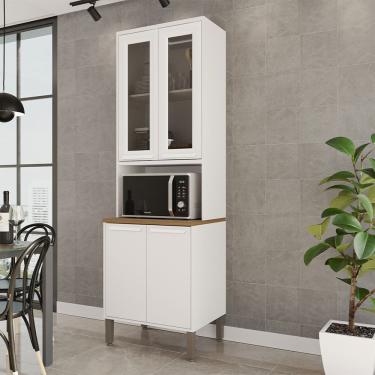 Imagem de Paneleiro Torre Quente Flórida Com Vidro Fumê Salleto Branco