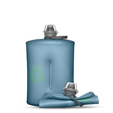 Imagem de Hydrapak Garrafa de água dobrável Stow (1 litro, 946 ml) – Garrafa de viagem ultraleve e embalável, flexível, para esqui, caminhada, bicicleta ou escalada – Tahoe Blue