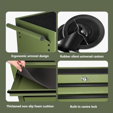 Imagem de Caixa de Ferramentas Baú de ferramentas para rolamento de 7 gavetas, armário de ferramentas sobre rodas com sistema de travamento com chave, baú de ferramentas com rodas, organizadores para armazém, g