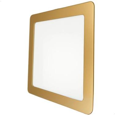 Imagem de Luminária de Embutir Painel Plafon Led 18W 6500K Dourado Crie Construa