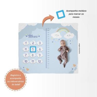 Imagem de Tapete Cenário para fotos Mesversário Nuvem 1,25mx1,45m - PRESENTE-BRI