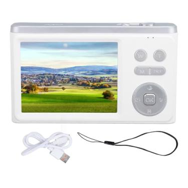 Imagem de Câmera de vídeo Digital Câmera de 12MP HD Câmera de DV com foco automático de 2,8 polegadas TFT Multi Filters Frames para vlogging viagens sociais viajantes (Branco)