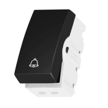 Imagem de Monte Seu Kit de Tomadas e Interruptores Preto Fosco Apagadores de Luz 10 20 A 220 V Duplo Paralelo (Módulo Interruotor Pulsador Ca)