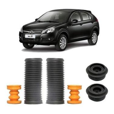 Imagem de 2 Kit Coxim Amortecedor Traseiro Jac J3 2011 2012 2013 2014 - Qualykit