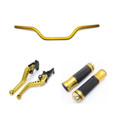 Imagem de Kit Guidão 22mm Manopla Fenix Manete Cg150 A Disco Cb250f - Stark Race