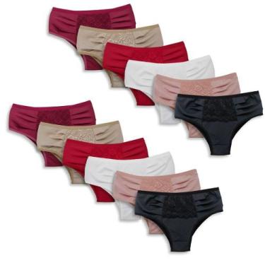 Imagem de Kit Revenda  10 Calcinhas Conforto  Microfibra Forro 100% Algodão Vera