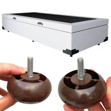 Imagem de Kit 6 Mini Pe Cama Box Baixo Castor Gazin Ortobom 3cm Mini - DHPLAST, 