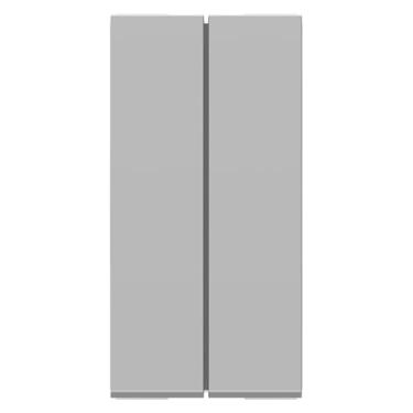 Imagem de Modulo Duplo Pulsador Universal (Sem Gravacao) 10A 250V 1M Aluminium S70100674, Schneider Electric