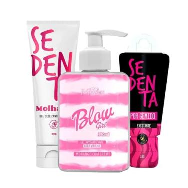 Imagem de Kit com Blow Girl Gel Aromatizante Sedenta por Gemido Excitante e Sedenta Molhada Sex Shop Casal