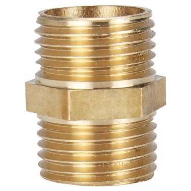 Imagem de Conector de acoplamento de rosca macho de latão com niple sextavado de 1/8" 1/4" 3/8" 1/2" cobre, 4,4