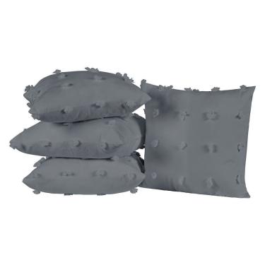 Imagem de Almofadas Cheias Poppy 45cm X 45cm 04 Peças - Cinza